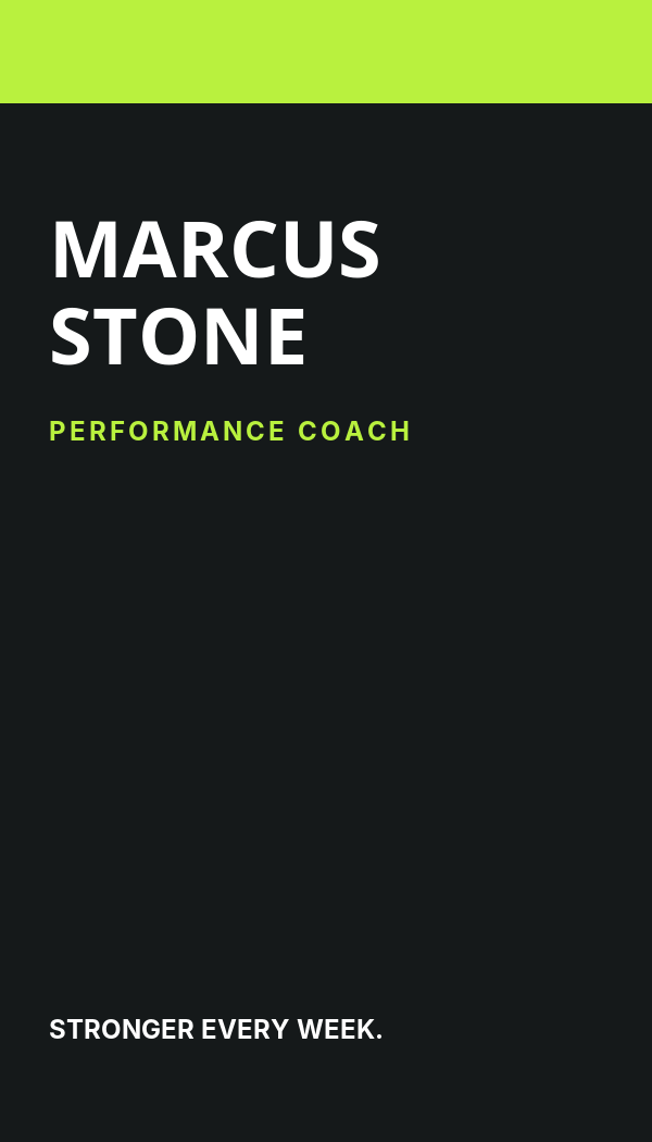 Fitness Coach business card preview