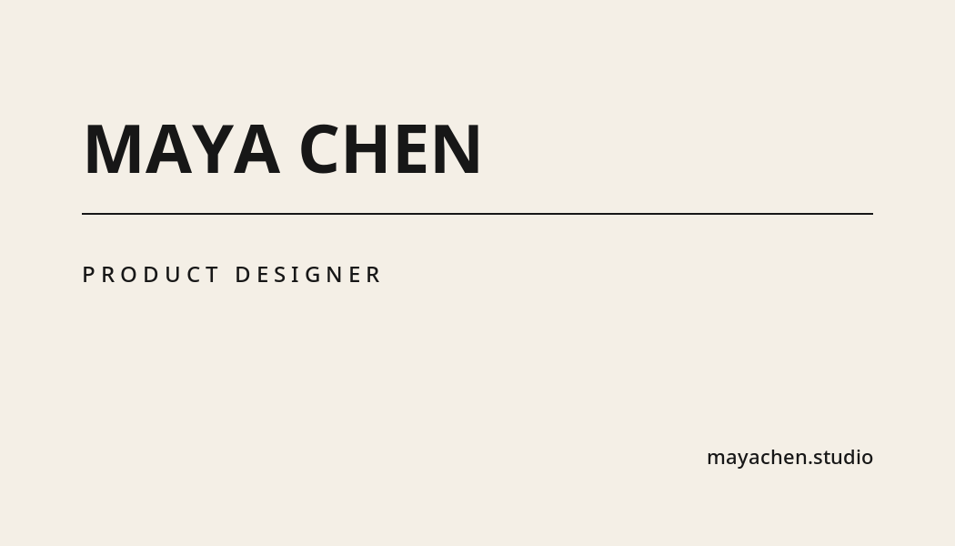 Ivory Editorial business card preview