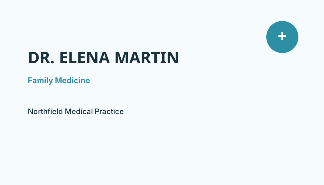 Medical Practice business card preview