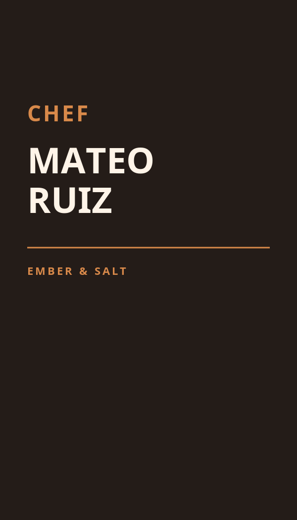 Restaurant Chef business card preview