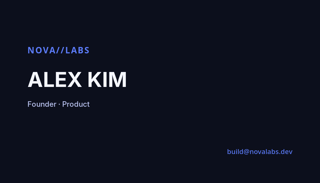 Tech Founder business card preview