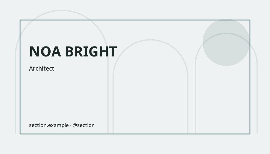 Section Architecture business card preview