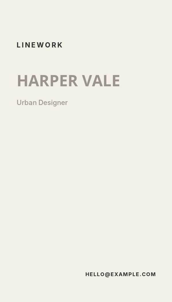Linework Architecture business card preview