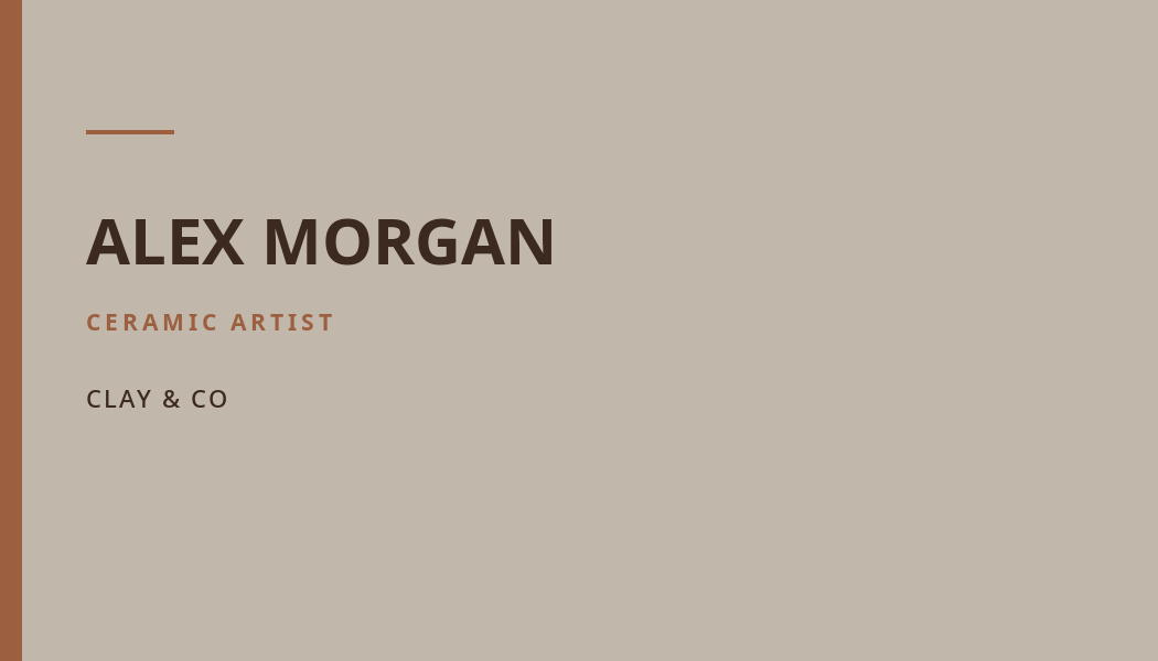 Clay & Co Artisan & Maker business card preview