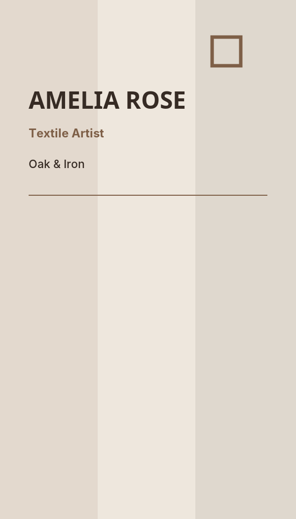 Oak & Iron Artisan & Maker business card preview