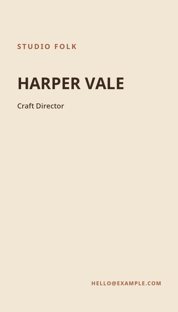 Studio Folk Artisan & Maker business card preview