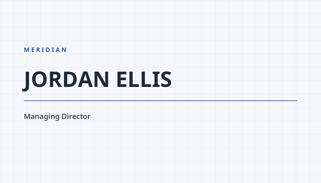 Meridian Business business card preview