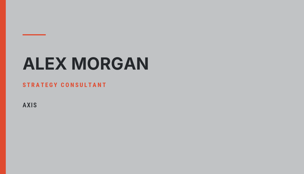 Axis Consulting business card preview