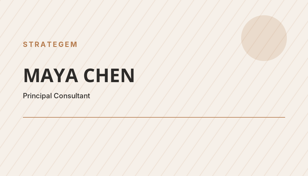 Strategem Consulting business card preview