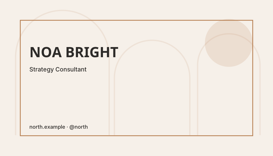 North Consulting business card preview