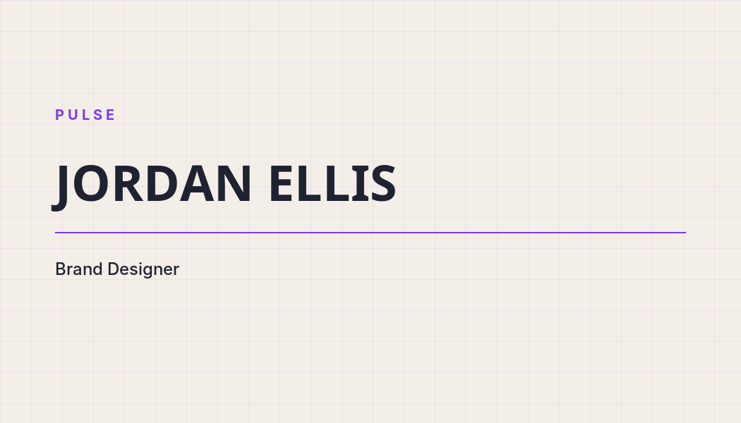 Pulse Creative business card preview