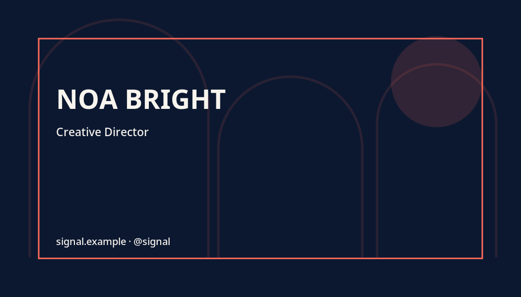 Signal Creative business card preview