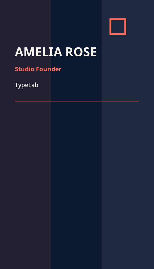 TypeLab Creative business card preview