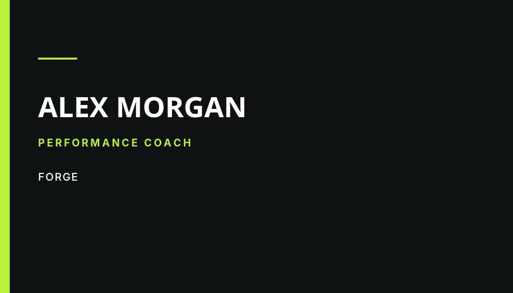 Forge Fitness business card preview