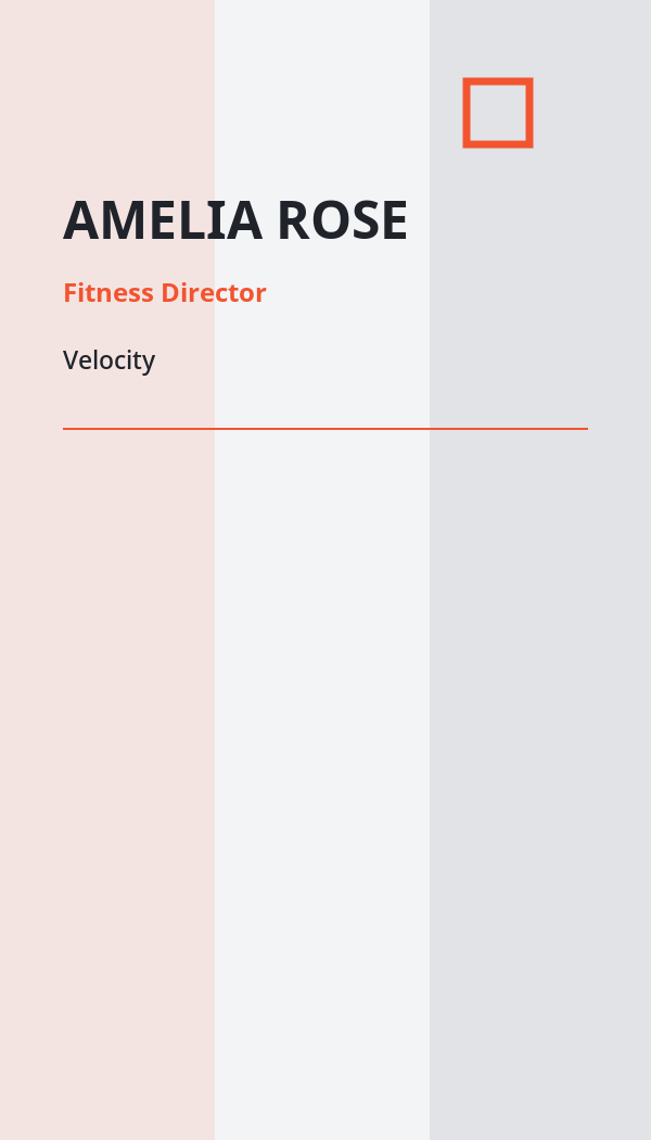 Velocity Fitness business card preview