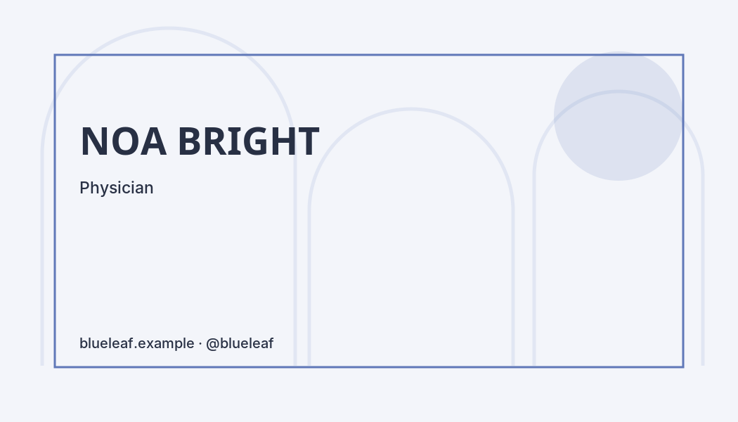Blueleaf Healthcare business card preview