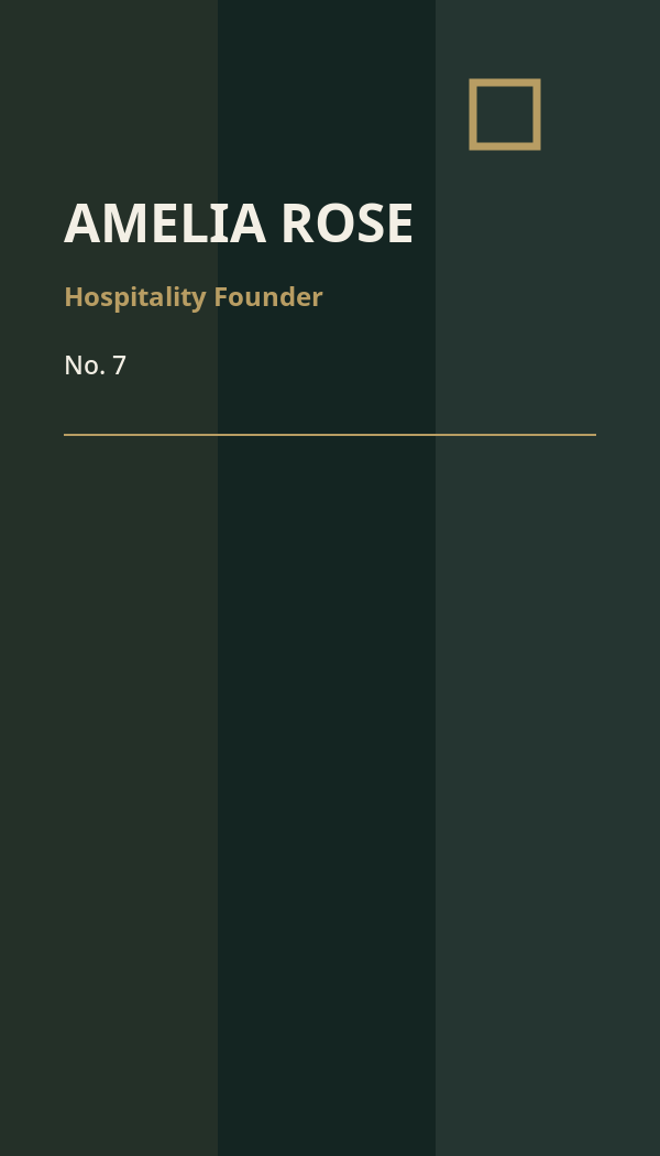 No. 7 Hospitality business card preview