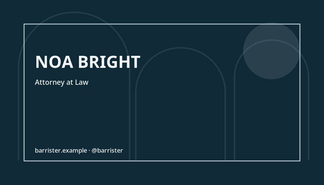 Barrister Legal business card preview
