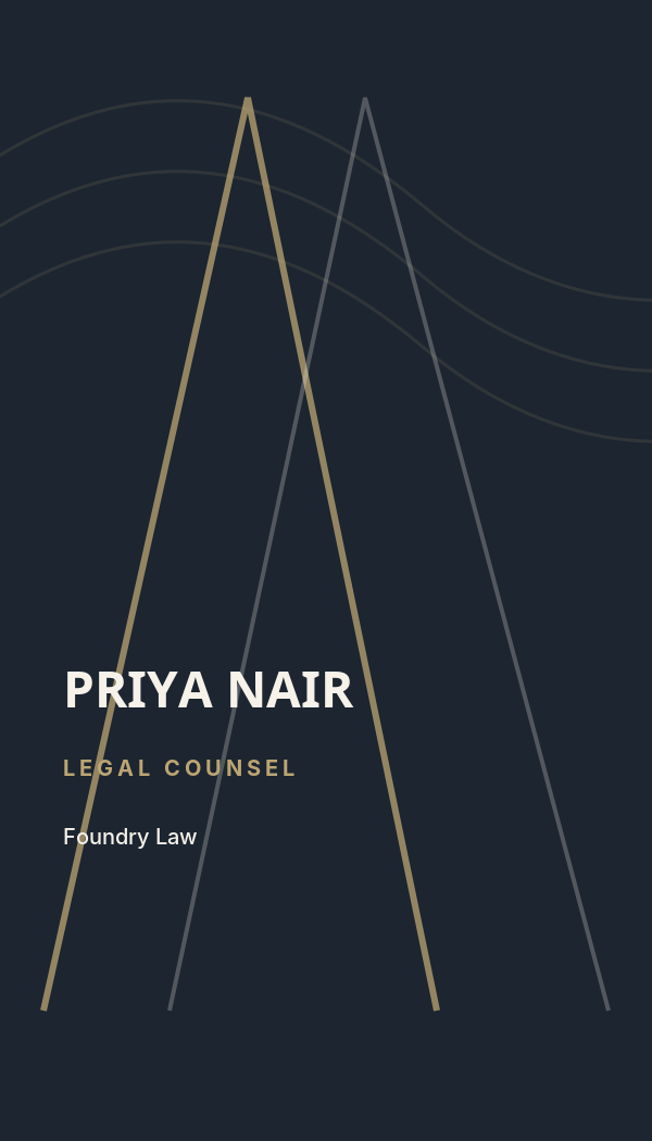 Foundry Law Legal business card preview