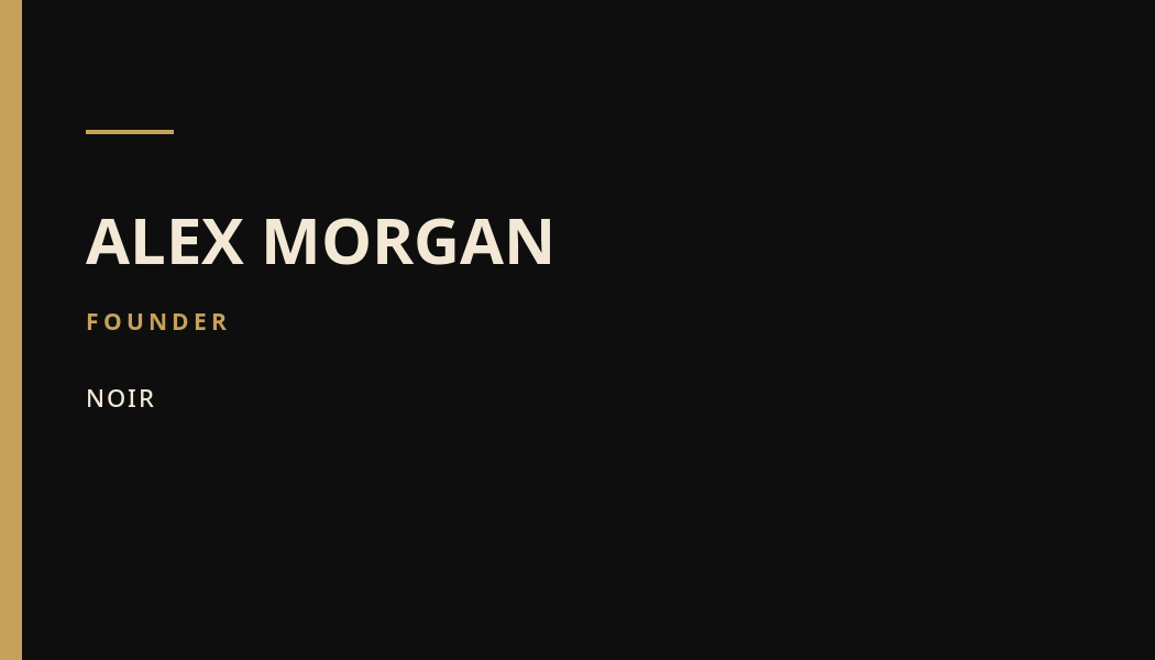 Noir Luxury business card preview