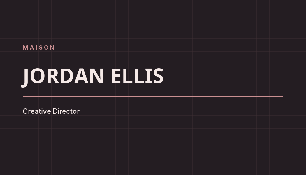 Maison Luxury business card preview