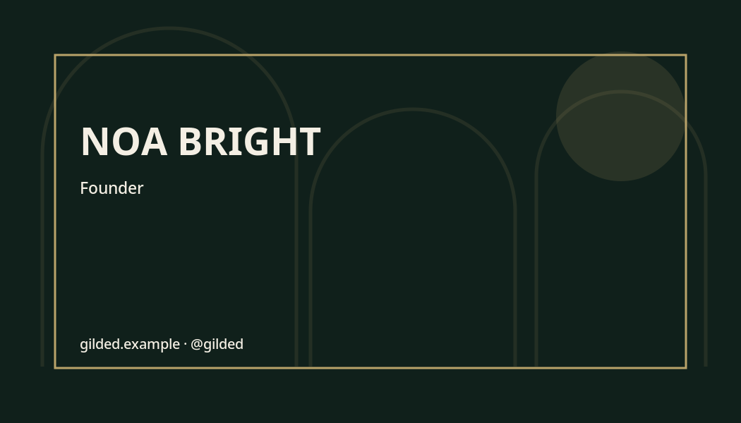 Gilded Luxury business card preview