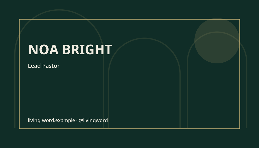 Living Word Ministry business card preview