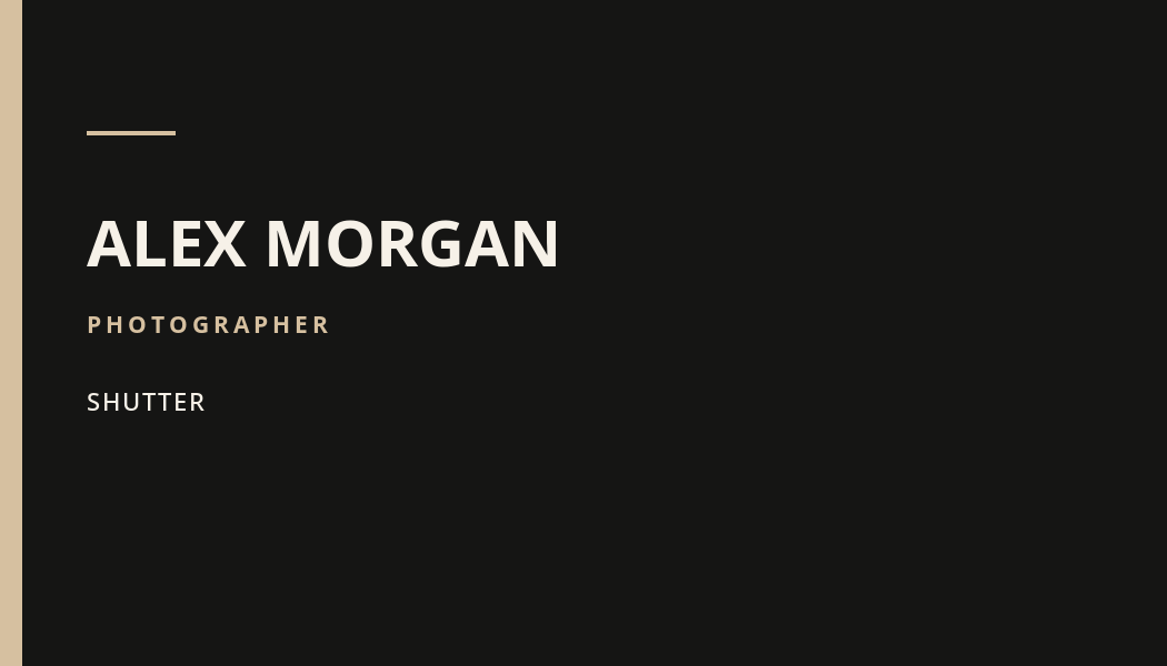 Shutter Photography business card preview