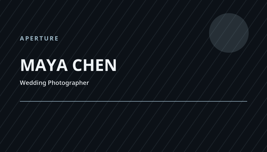 Aperture Photography business card preview