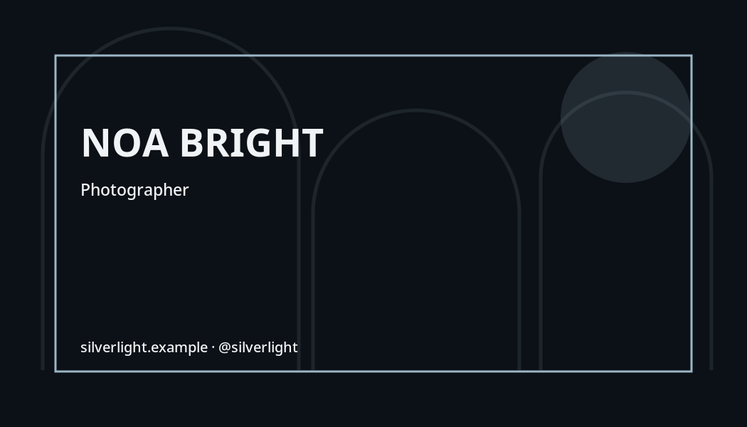 Silverlight Photography business card preview