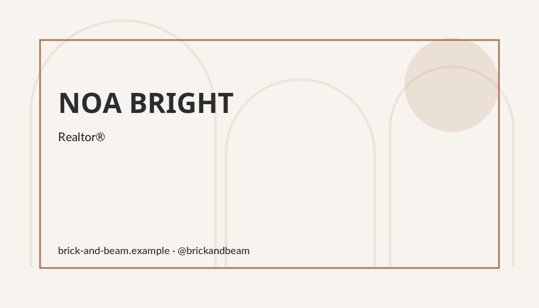 Brick & Beam Real Estate business card preview