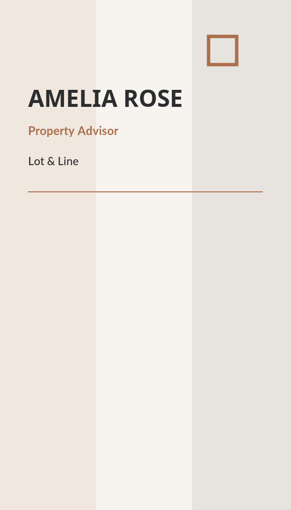 Lot & Line Real Estate business card preview