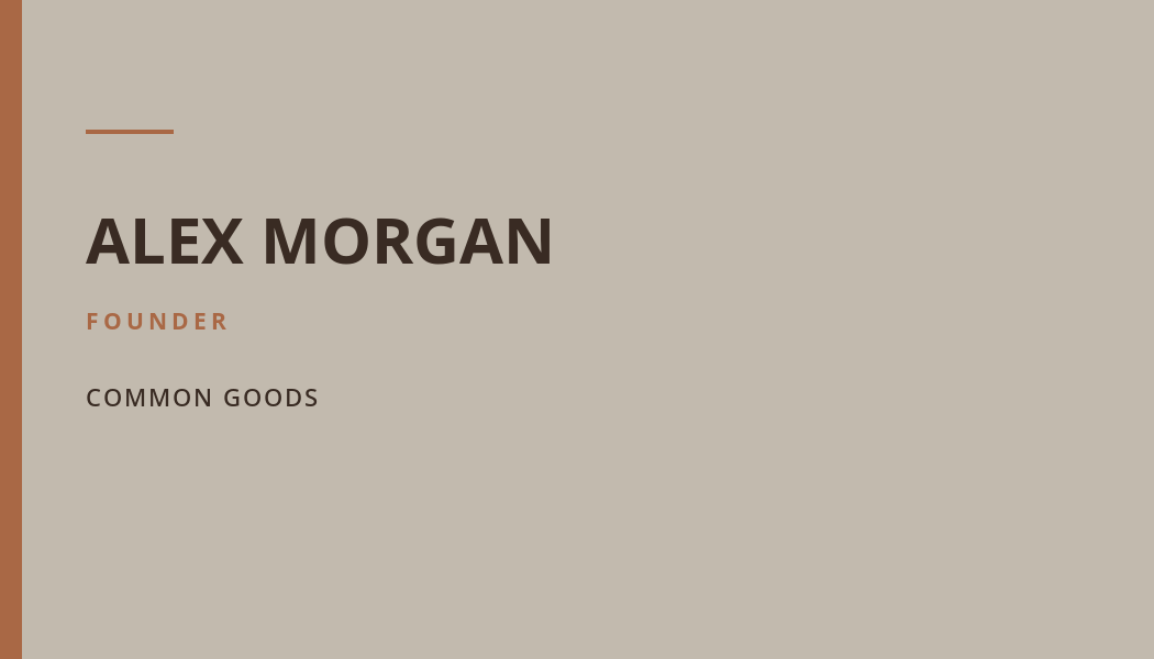Common Goods Retail business card preview