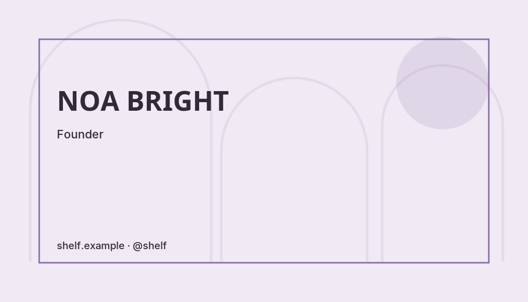 Shelf Retail business card preview