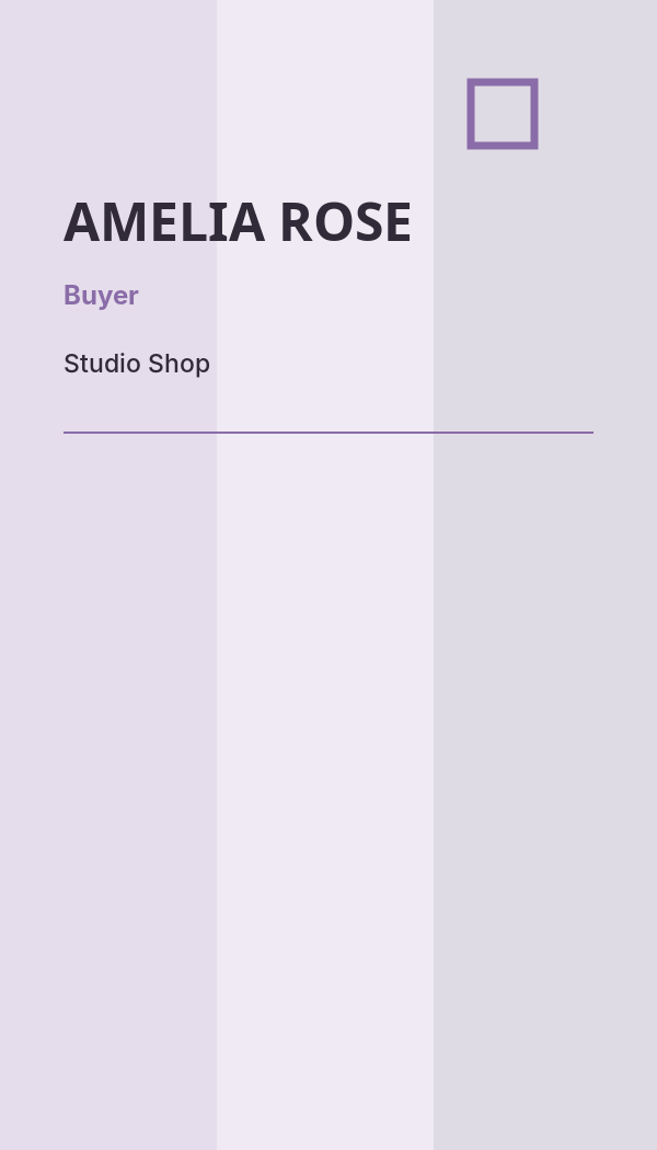 Studio Shop Retail business card preview