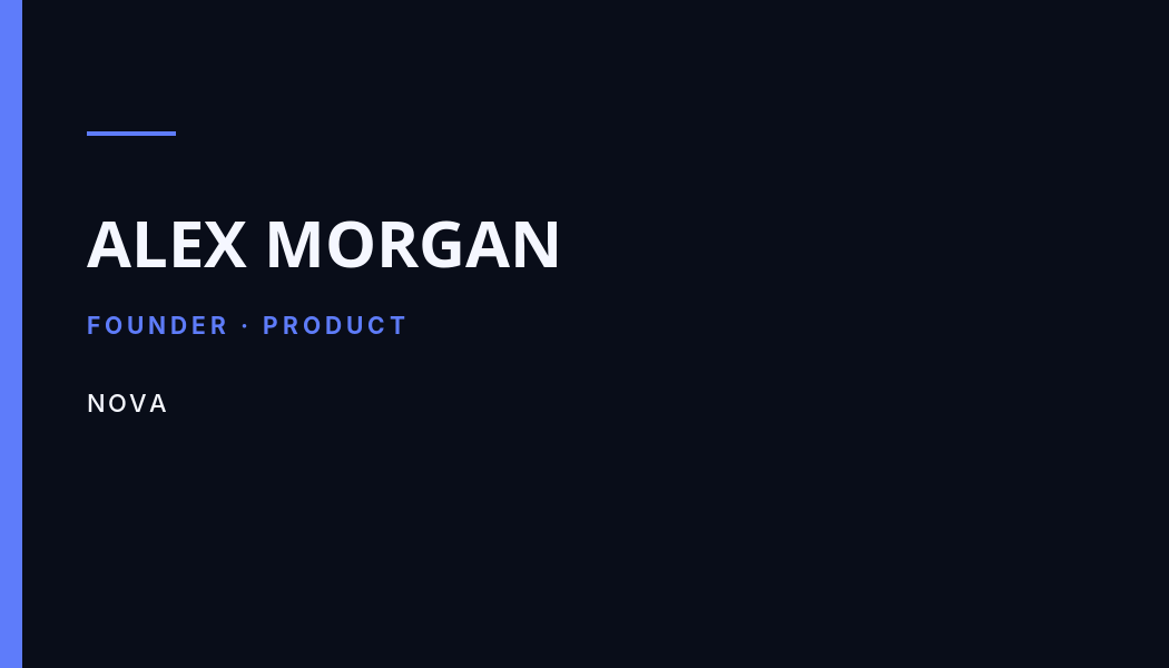 Nova Technology business card preview