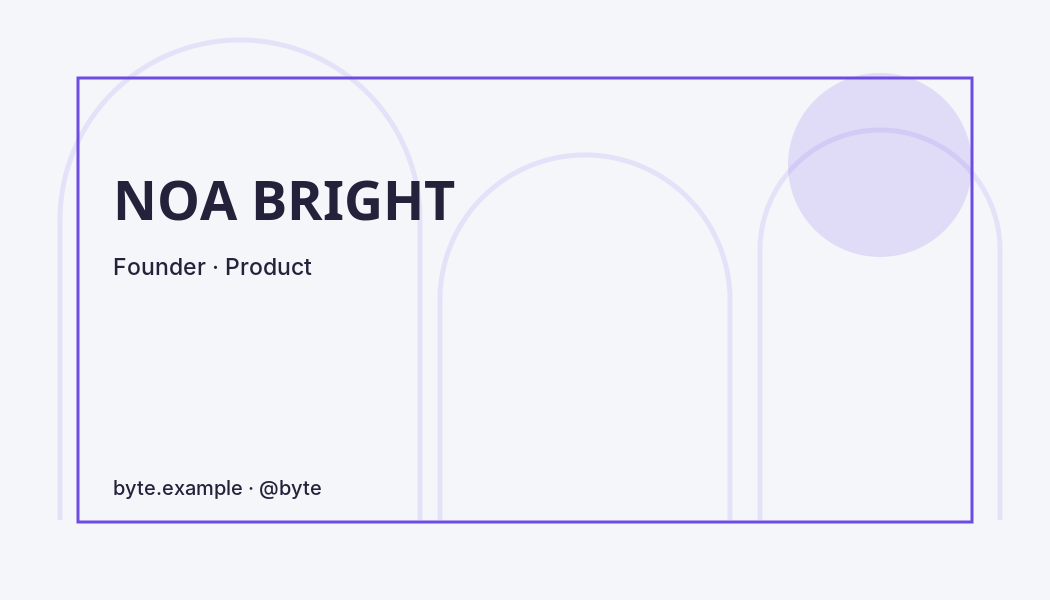 Byte Technology business card preview
