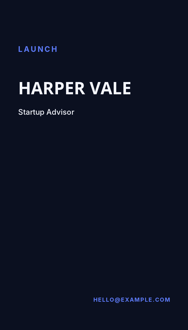 Launch Technology business card preview