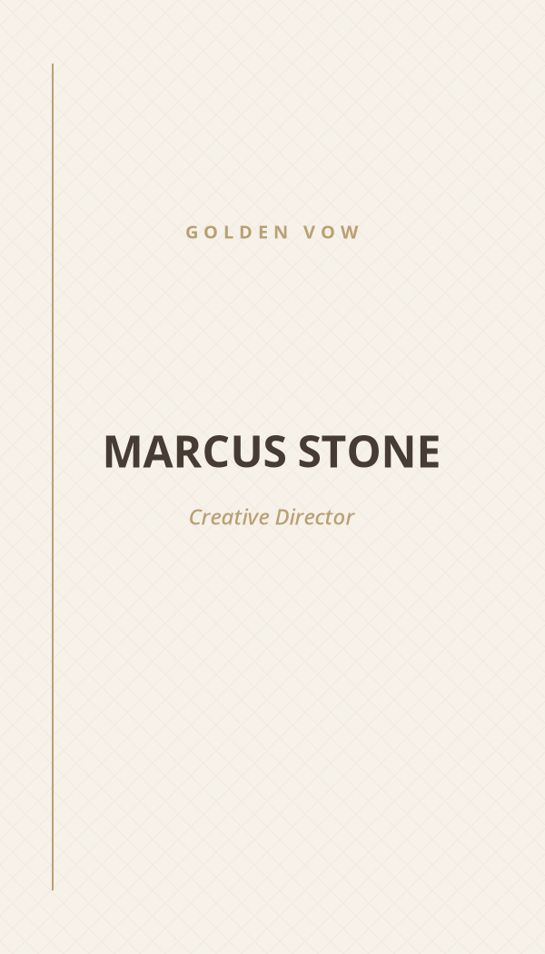 Golden Vow Wedding business card preview